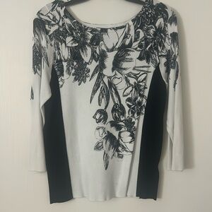 White house black market 3/4 sleeve sweater blouse